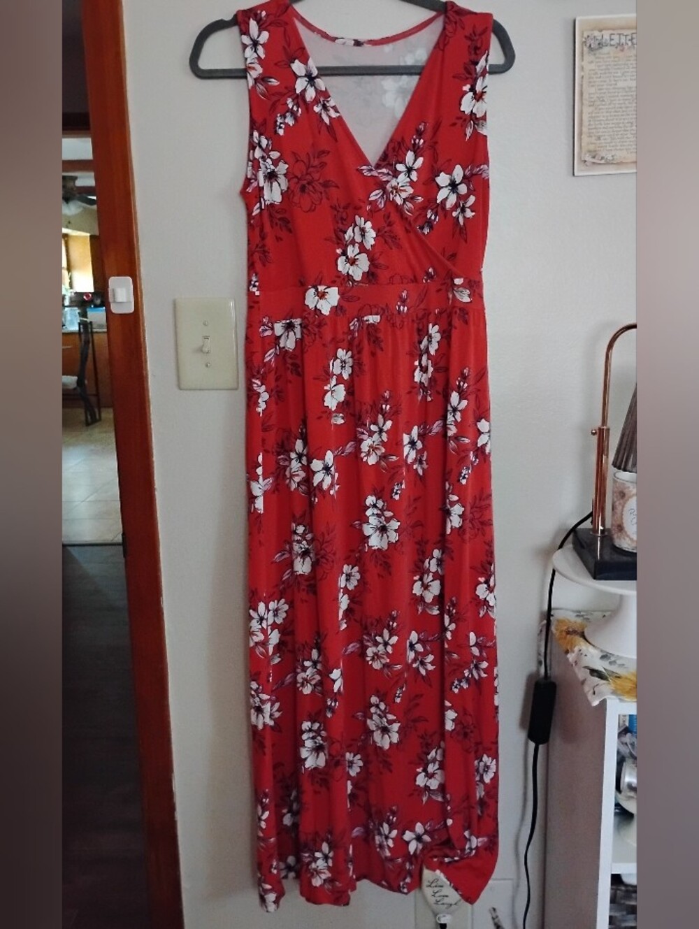 Red Floral Dress (M)